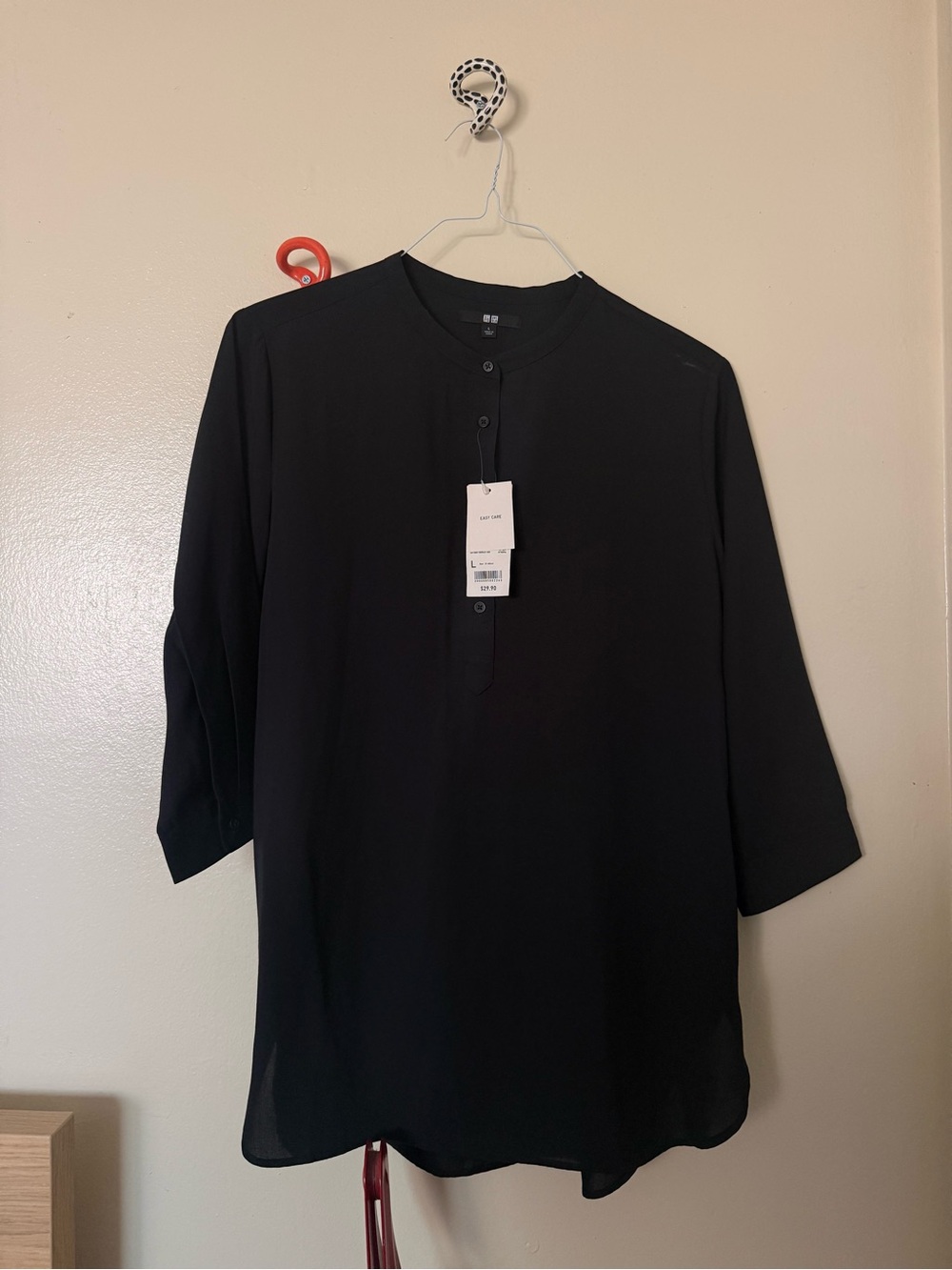 Uniqlo Black Casual Button-Front Shirt